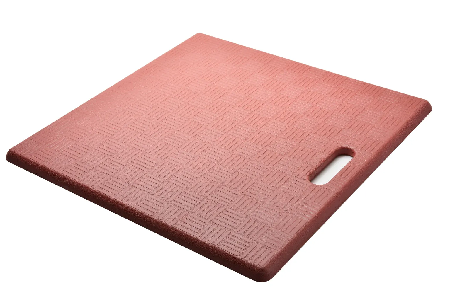 # 18001-42 Anti-Fatigue, Ergonomically Engineered, Non-Toxic, Non-Slip, Waterproof, All-Purpose PU Floor Mat, Basket Weave Pattern, 20" x 20" x .62" thickness, Marsala Color (2 Pack)