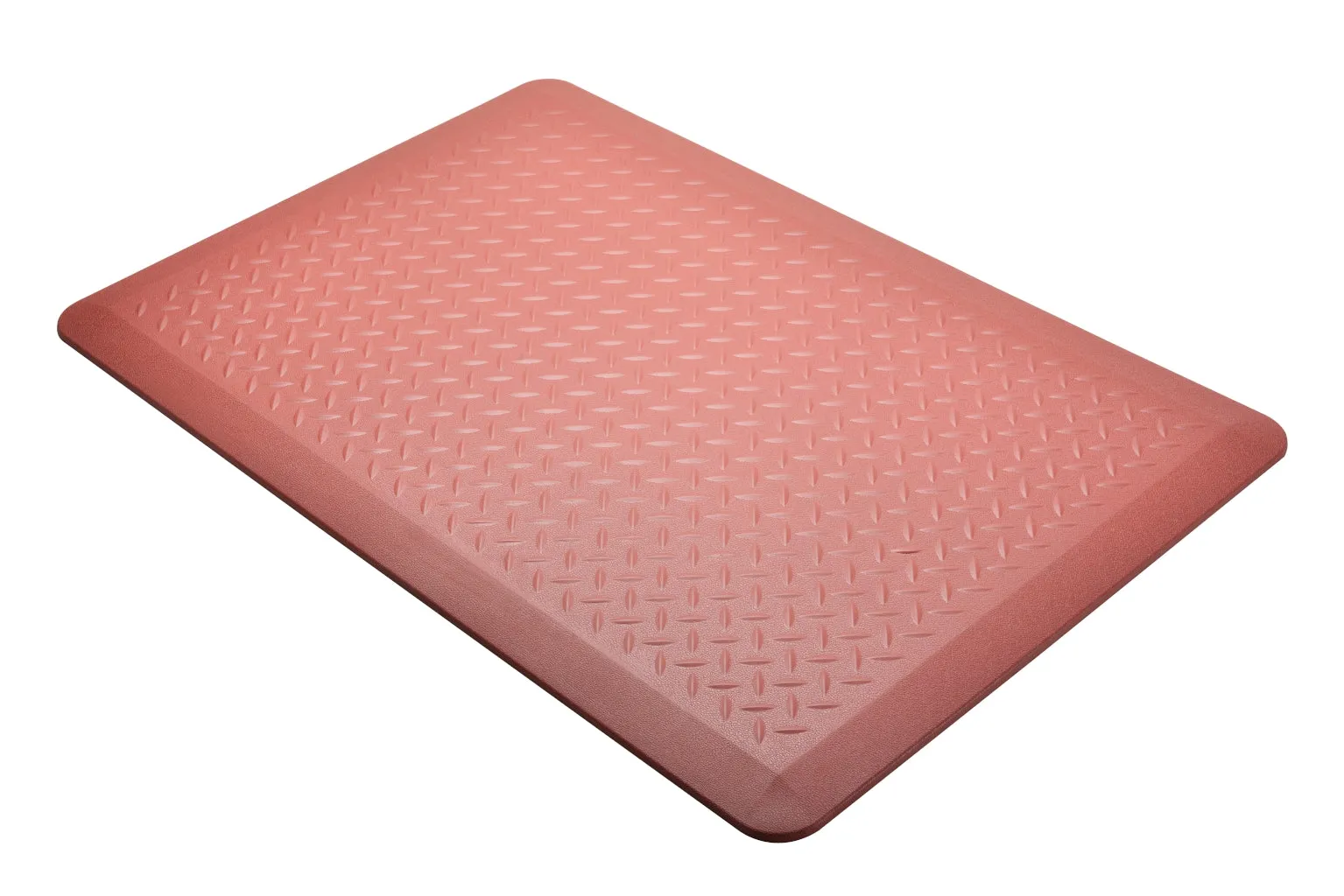 # 18003-42 Anti-Fatigue, Ergonomically Engineered, Non-Toxic, Non-Slip, Waterproof, All-Purpose PU Floor Mat, Tread Plate Pattern, 24" x 36" x .7" thickness, Marsala Color (2 Pack)