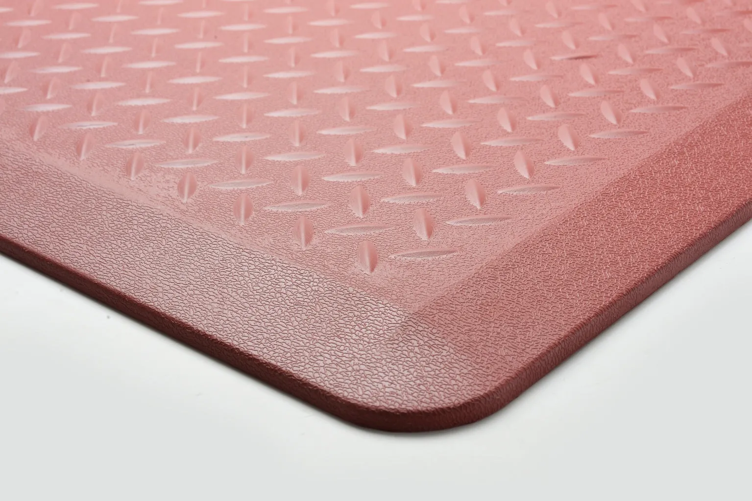 # 18003-42 Anti-Fatigue, Ergonomically Engineered, Non-Toxic, Non-Slip, Waterproof, All-Purpose PU Floor Mat, Tread Plate Pattern, 24" x 36" x .7" thickness, Marsala Color (2 Pack)