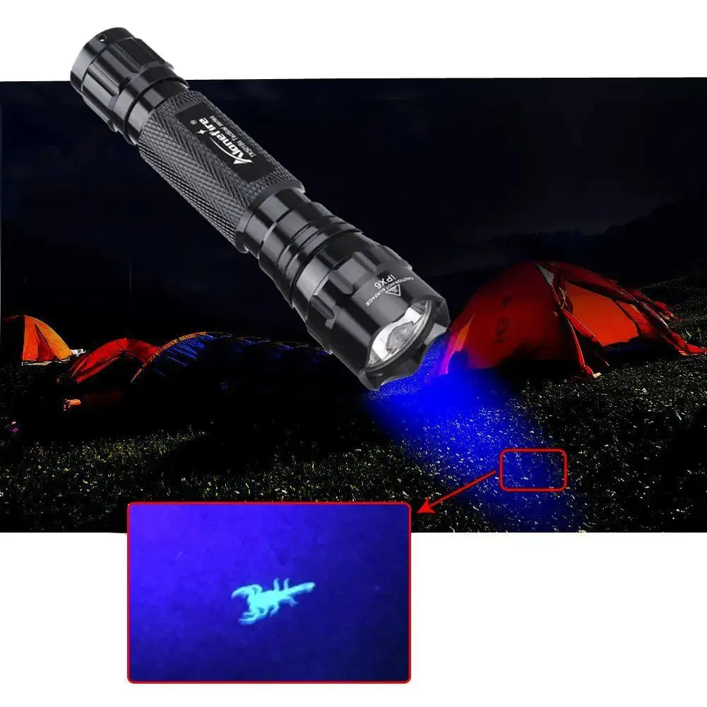 10W High Bright UV LED Flashlight 365nm/395nm Invisible Ink Marker Cat Dog Urine Tinea Ore Money Scorpion Fluorescence Light