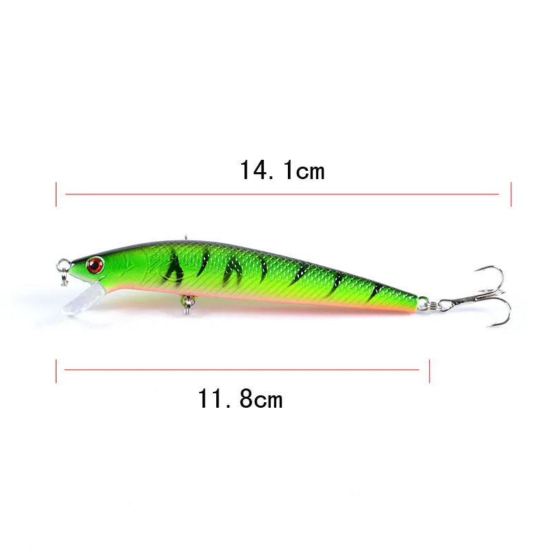 11.8cm Popper Minnow Fishing Lures Set, Sharp Hooks