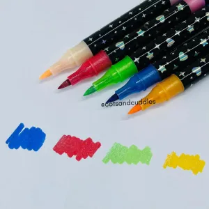 12pc Glitter Dual-Tip Marker Pen Set