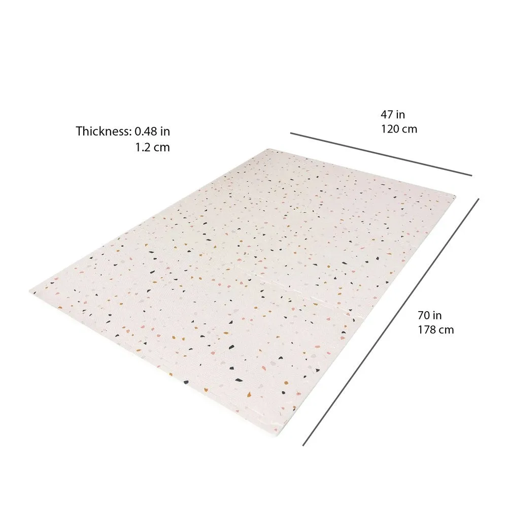 3 Sprouts EVA Foam 6-Tiles Play Mat - Palest Pink Terazzo