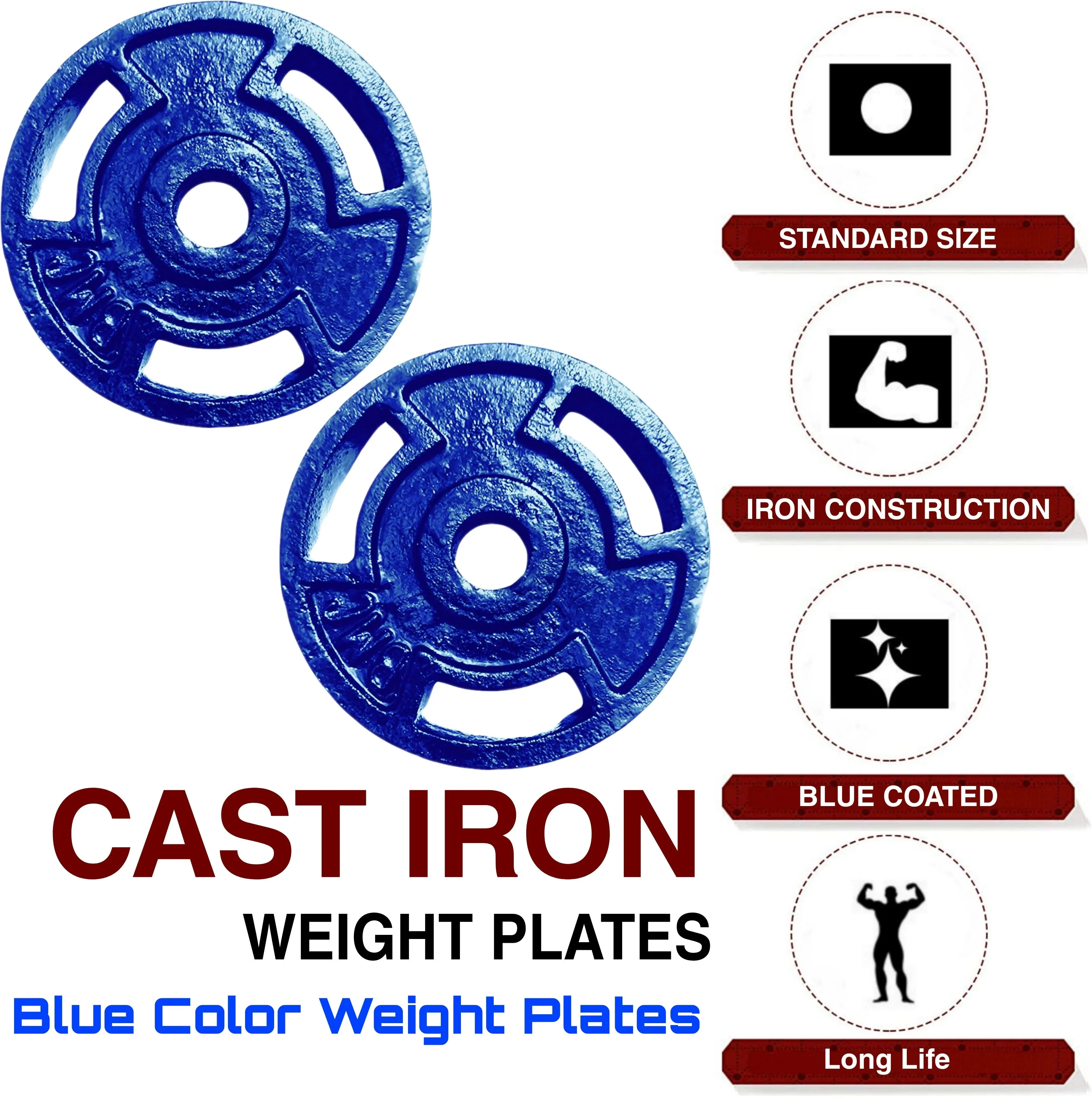 30 KG Home Gym Combo Iron Plates  | Home Gym Kit with curl & plain dumbbell rods