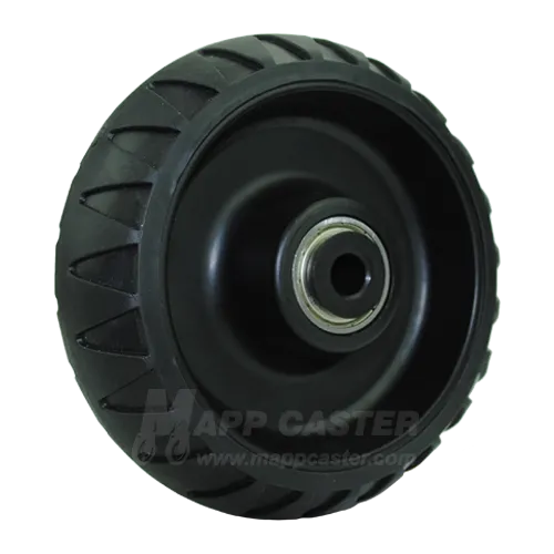 6" x 2" Rugged Thermoplastic Rubber Wheel (1/2" ID) - 550 Lbs Capacity