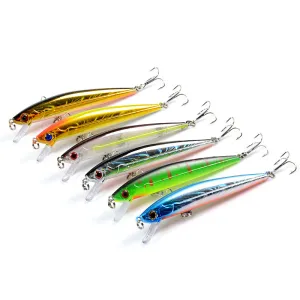 6x Popper Minnow 11cm Fishing Lure Lures Surface Tackle Fresh Saltwater