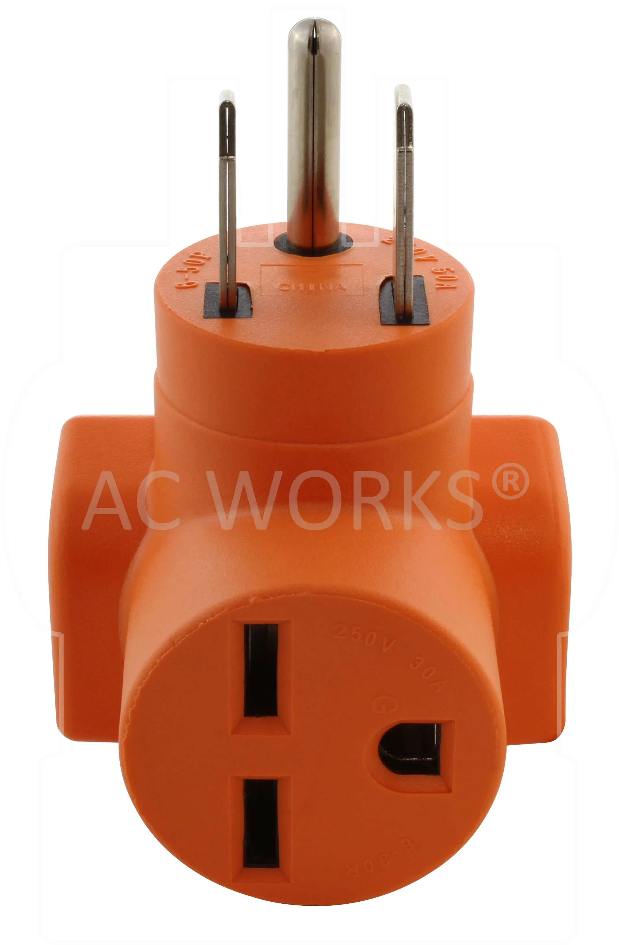 AC WORKS® [AD650630] 6-50P Welder Plug to 6-30R 3-Prong 30 Amp 250 Volt HVAC Female Adapter