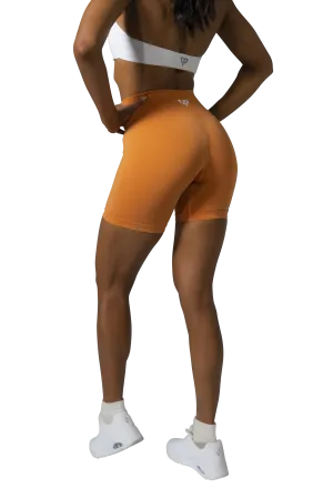 ACTIVE SEAMLESS SHORTS - ORANGE