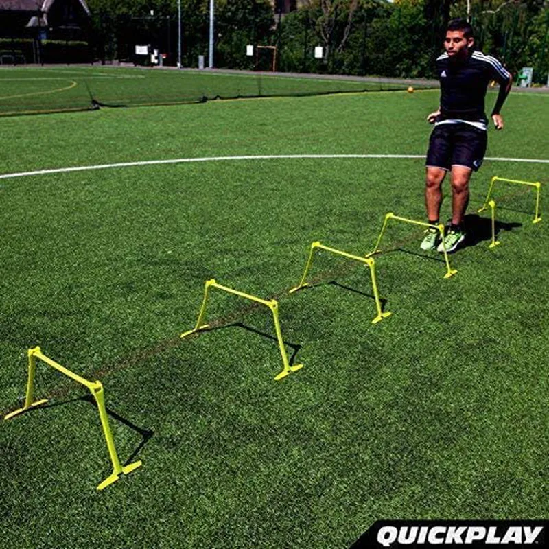 Adjustable Height: 6", 9"   12" All-in-One Speed Hurdles (Set of 6) Speed Training Hurdles, Agility Hurdles and Plyometric Hurdles