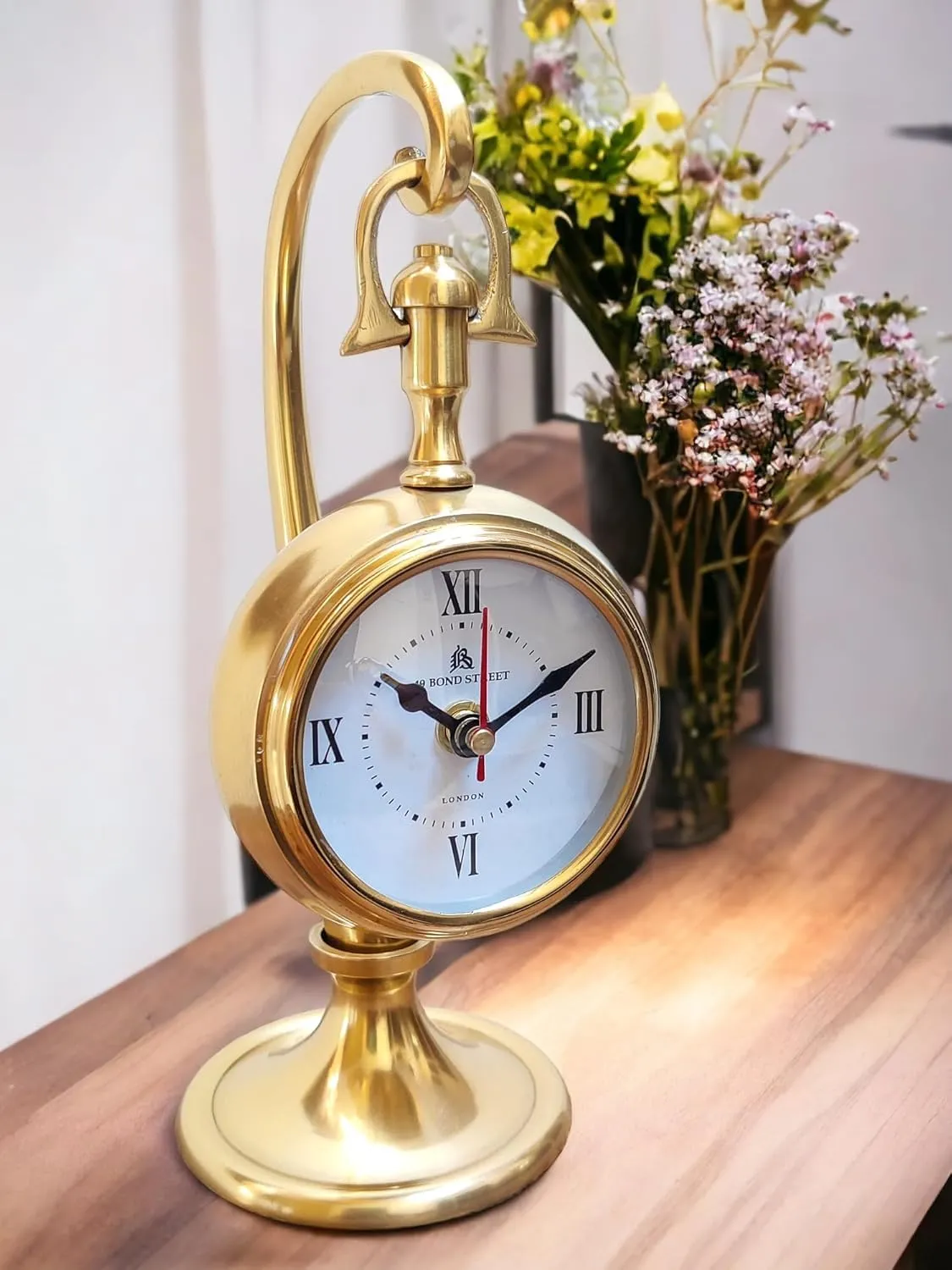 A.N Enterprises Metal Aluminum Table Clock|| Antique Home Decor Office Room Designer Contemporary Aluminum Metal Wall Clock - Elegant Table Clock for Home Office Decor Size 10" New Model Looking