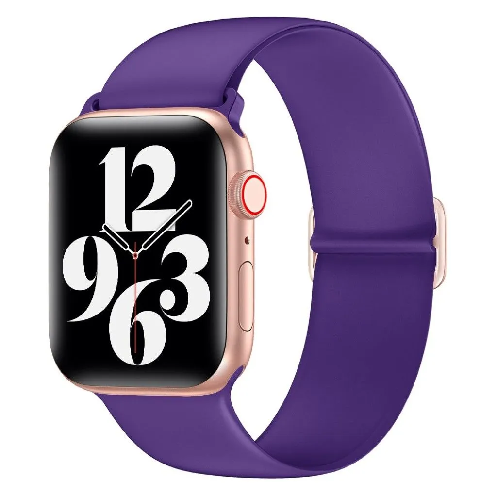 Apple Watch 44mm adjustable silicone watch strap - Purple