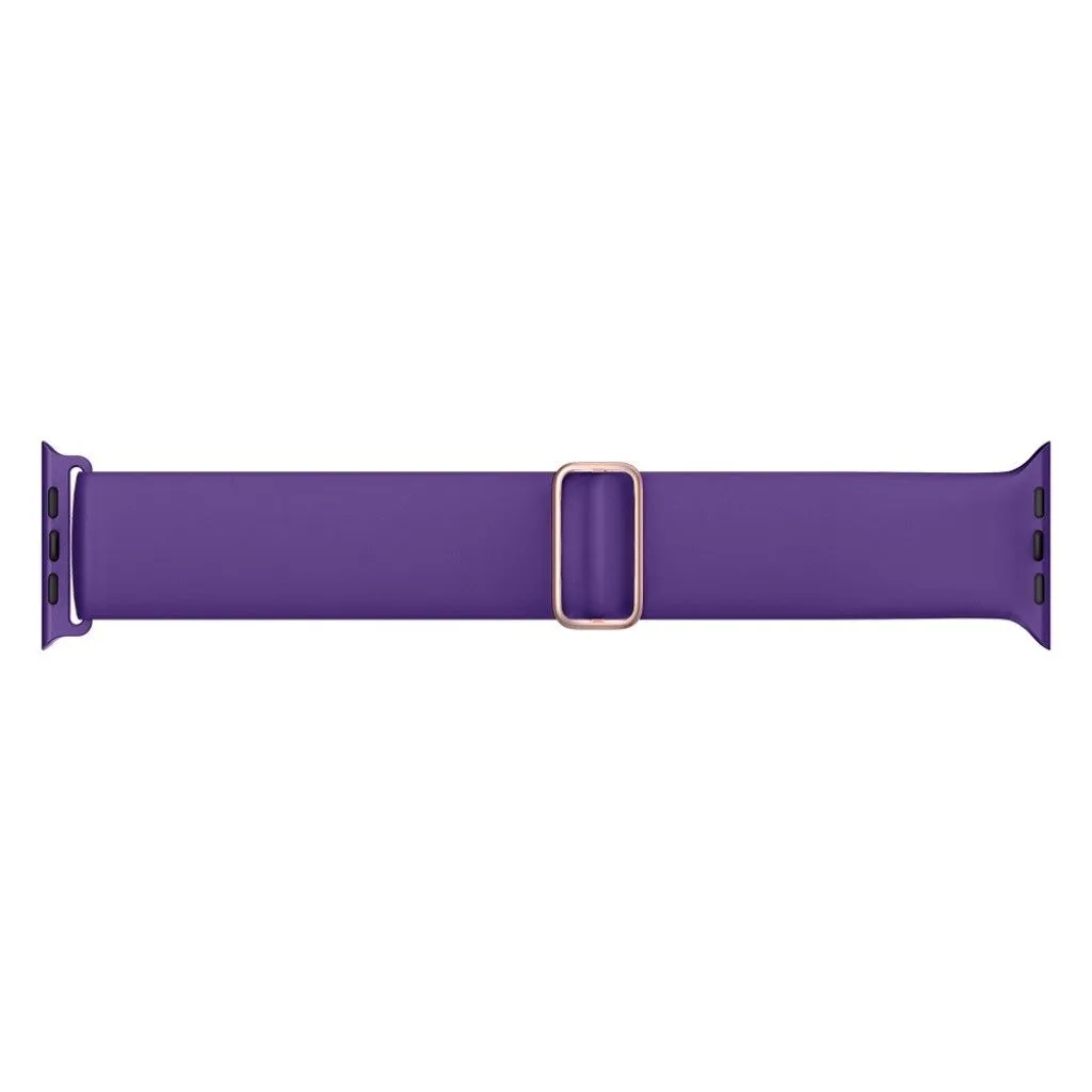 Apple Watch 44mm adjustable silicone watch strap - Purple