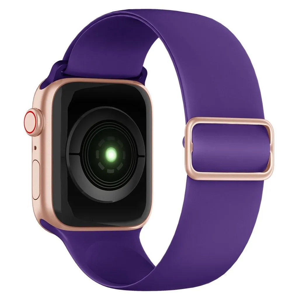 Apple Watch 44mm adjustable silicone watch strap - Purple