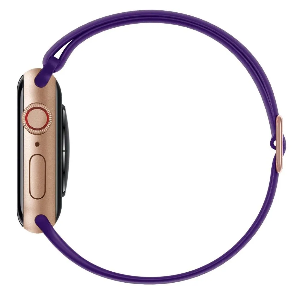 Apple Watch 44mm adjustable silicone watch strap - Purple