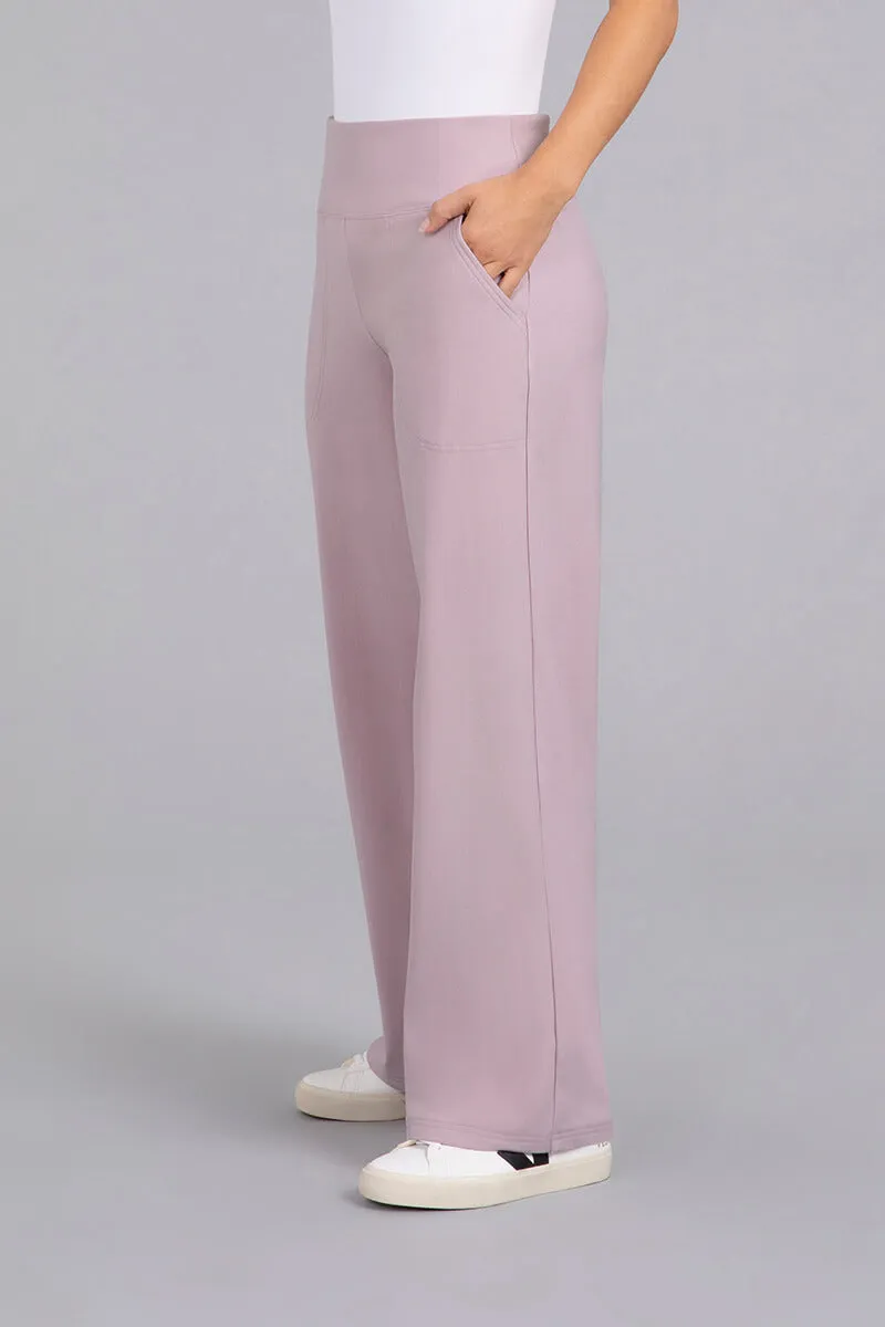 Bamboo Fleece Straight Leg Pant | Lilac