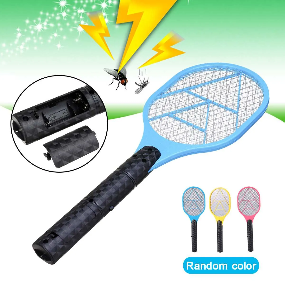 Battery type electric mosquito swatter