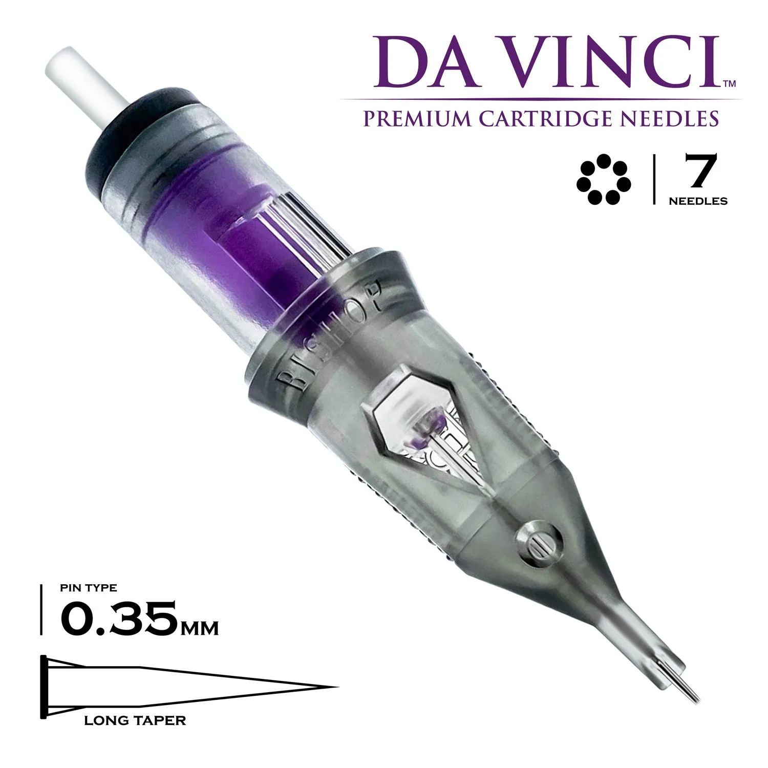 Bishop Da Vinci V2 Cartridges - #12 Hollow Round Liner Long Taper