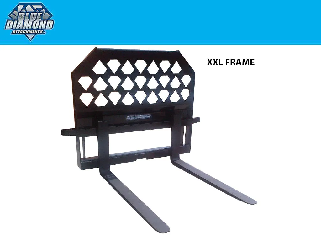 BLUE DIAMOND PALLET FORKS, XXL FRAME, (SSL)(CTL)