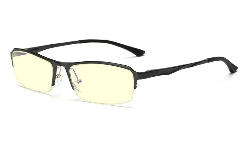 Brightzone Unisex Semi Rim Square Aluminum Alloy Eyeglasses 0297