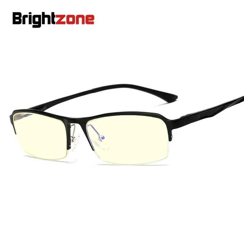 Brightzone Unisex Semi Rim Square Aluminum Alloy Eyeglasses 0297