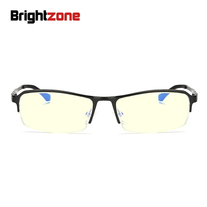 Brightzone Unisex Semi Rim Square Aluminum Alloy Eyeglasses 0297