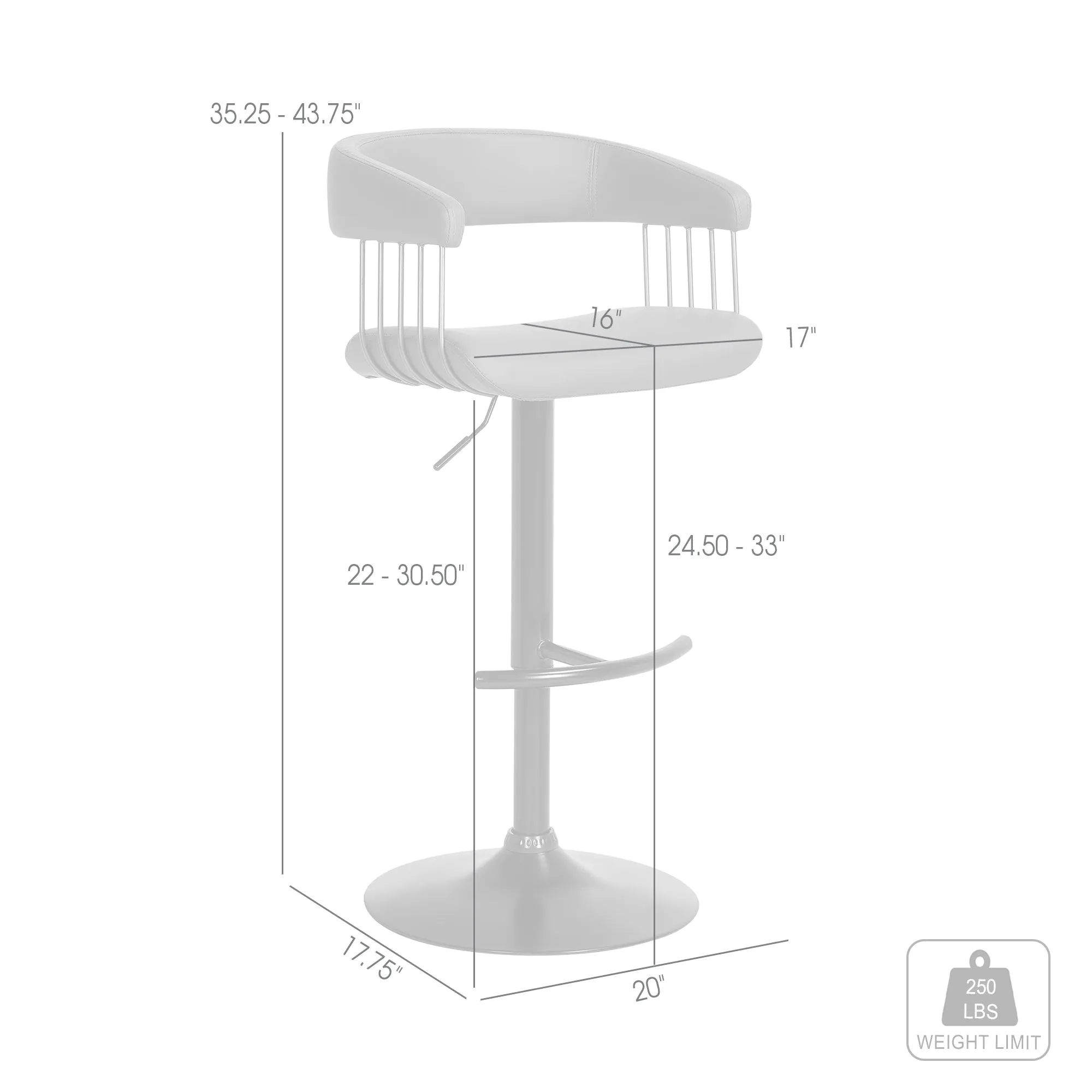 Calista Upholstered Adjustable Barstool