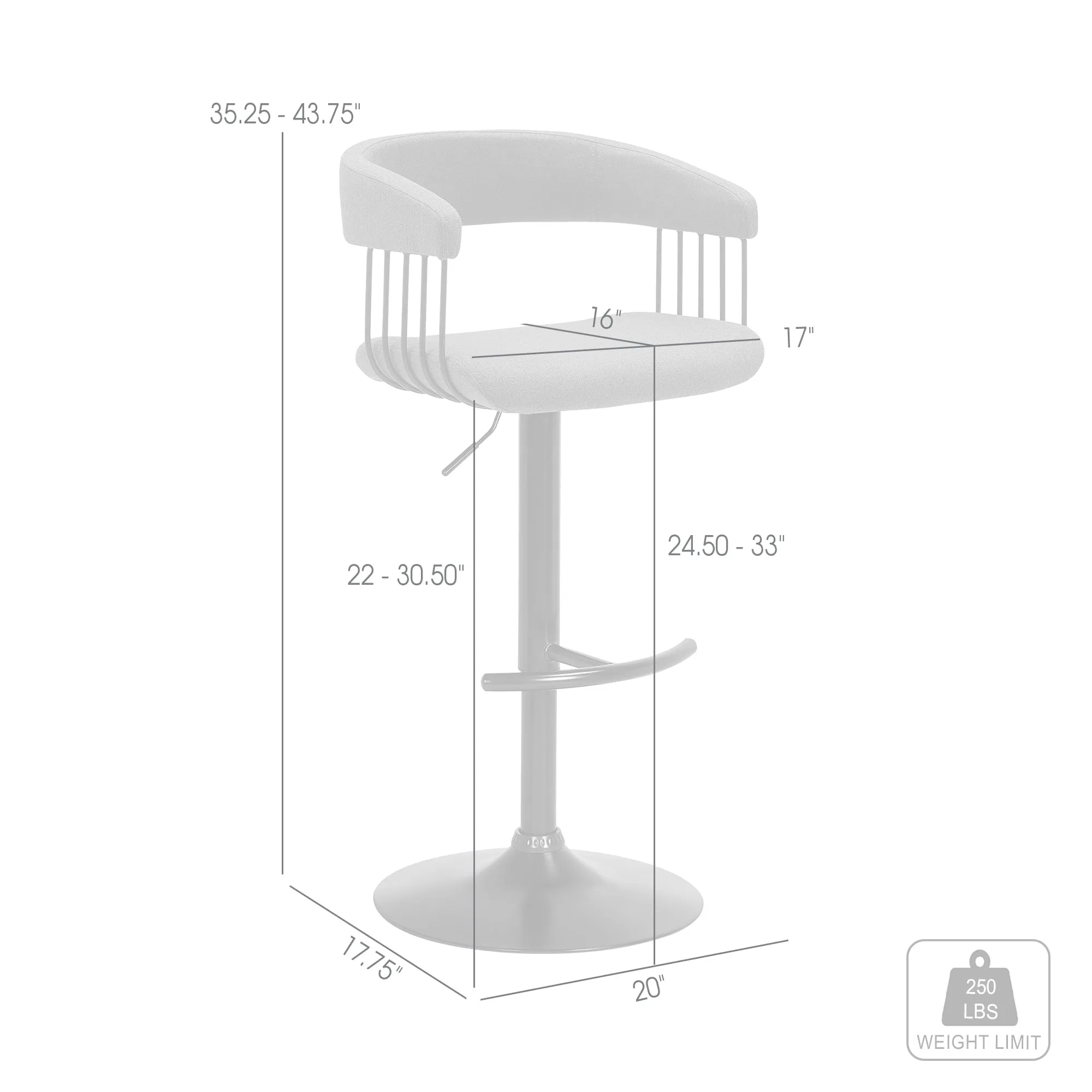 Calista Upholstered Adjustable Barstool