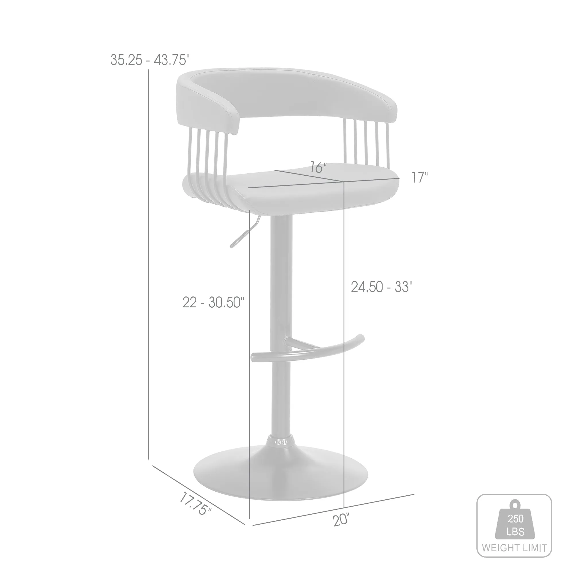 Calista Upholstered Adjustable Barstool