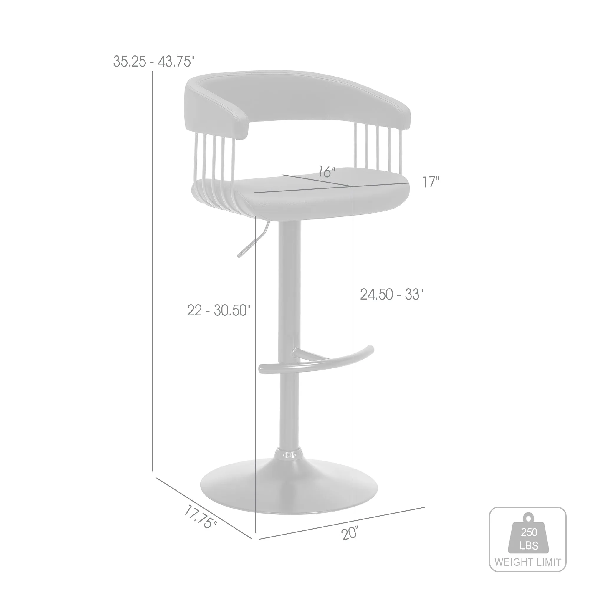 Calista Upholstered Adjustable Barstool