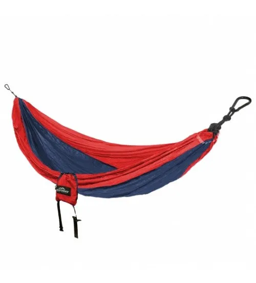 Castaway Single Travel Hammock - Red/Navy