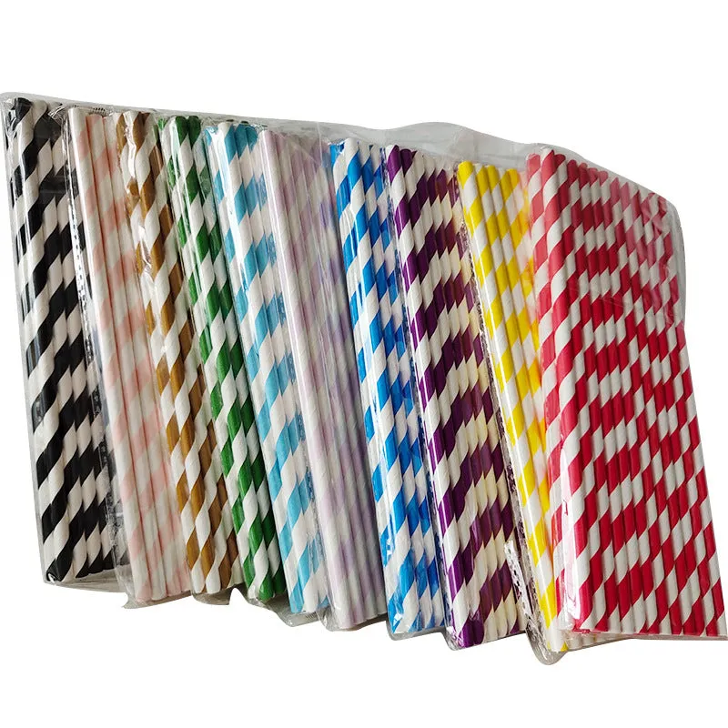 Creative Simple Portable Home Color Paper Straws