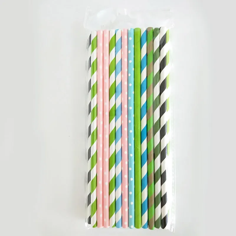 Creative Simple Portable Home Color Paper Straws