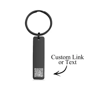 Custom Engraved QR Code keychains