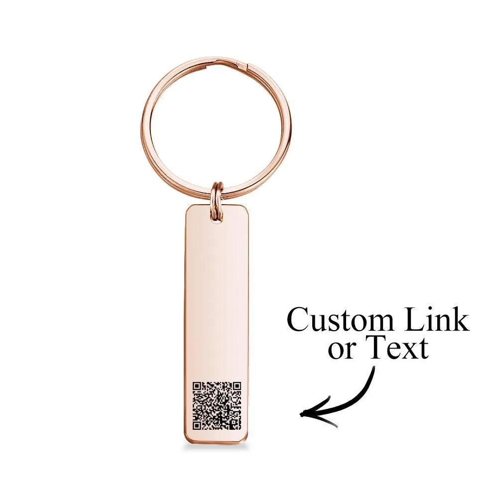 Custom Engraved QR Code keychains