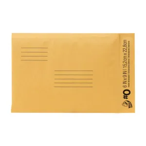 Duck 6 in. W X 9 in. L No. 0 Beige Padded Envelope 1 pk