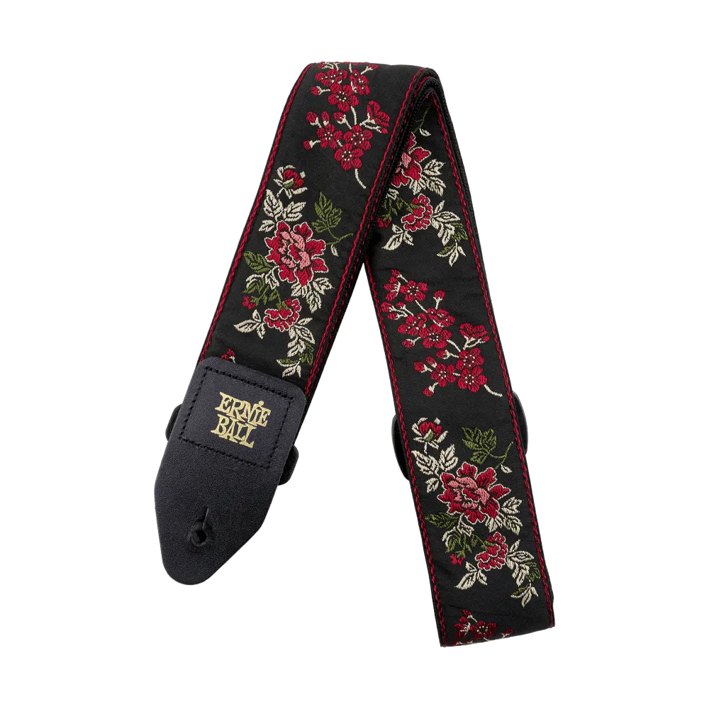 Ernie Ball 4142EB Red Rose Jacquard Guitar Strap