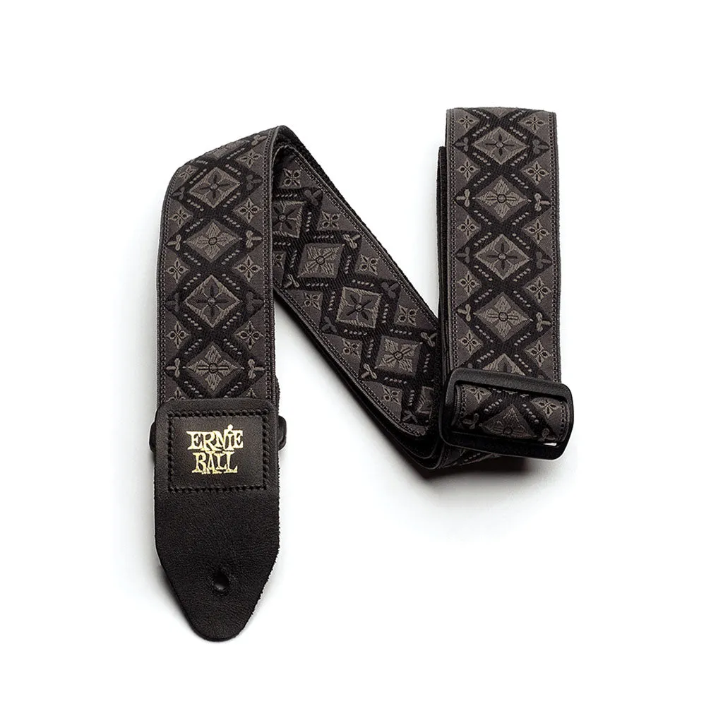 Ernie Ball E4093 Jacquard Strap - Regal Black | Guitar Straps | P04093