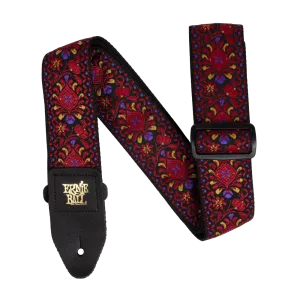 Ernie Ball P05369 Classic Jacquard Guitar/Bass Strap - Crimson Royal Bloom