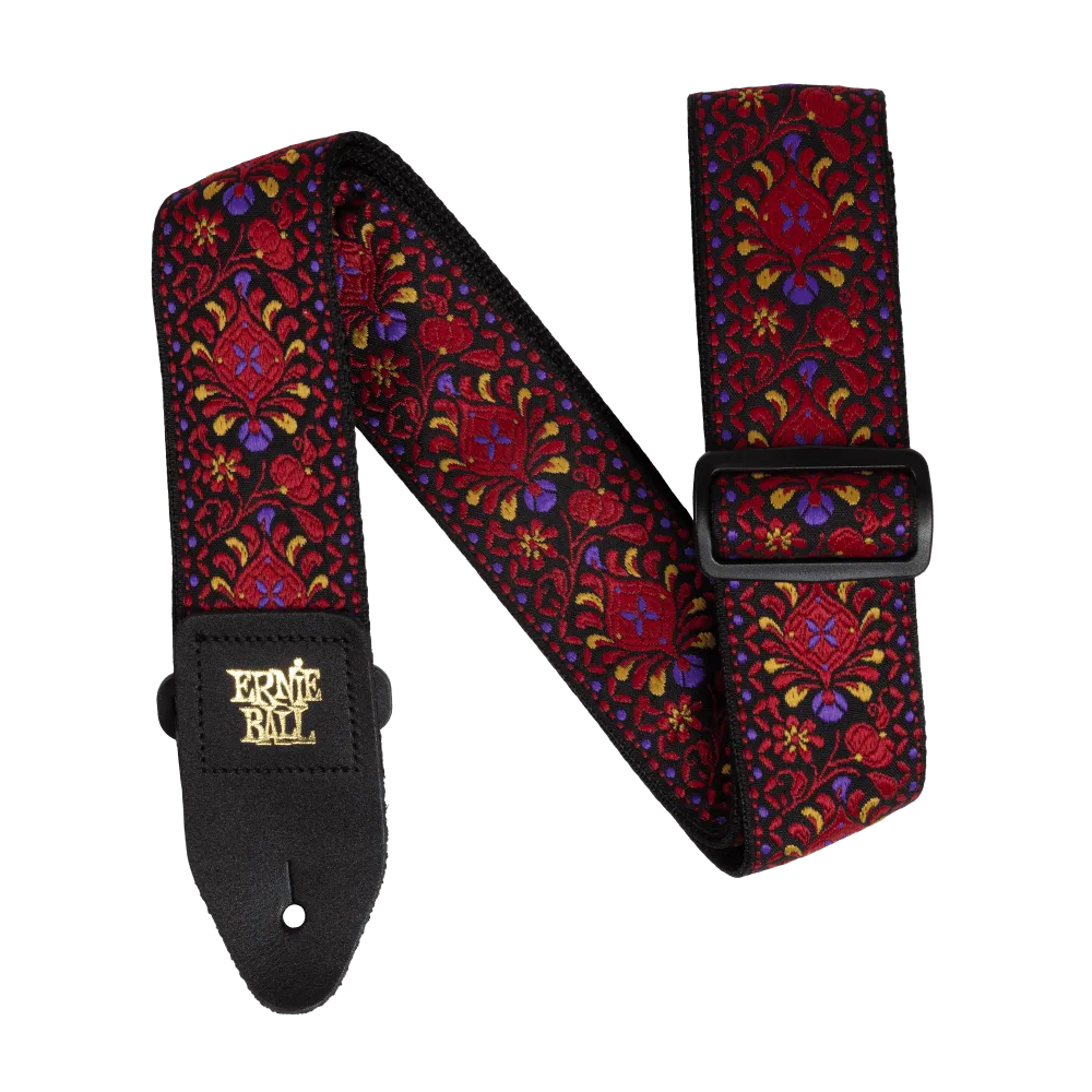 Ernie Ball P05369 Classic Jacquard Guitar/Bass Strap - Crimson Royal Bloom