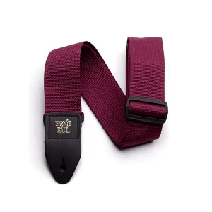 Ernie Ball Polypro Guitar Strap in Burgundy