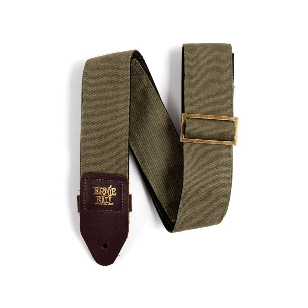 Ernie Ball Strap  - Jacquard - Olive Canvas | Guitar Straps | P04673