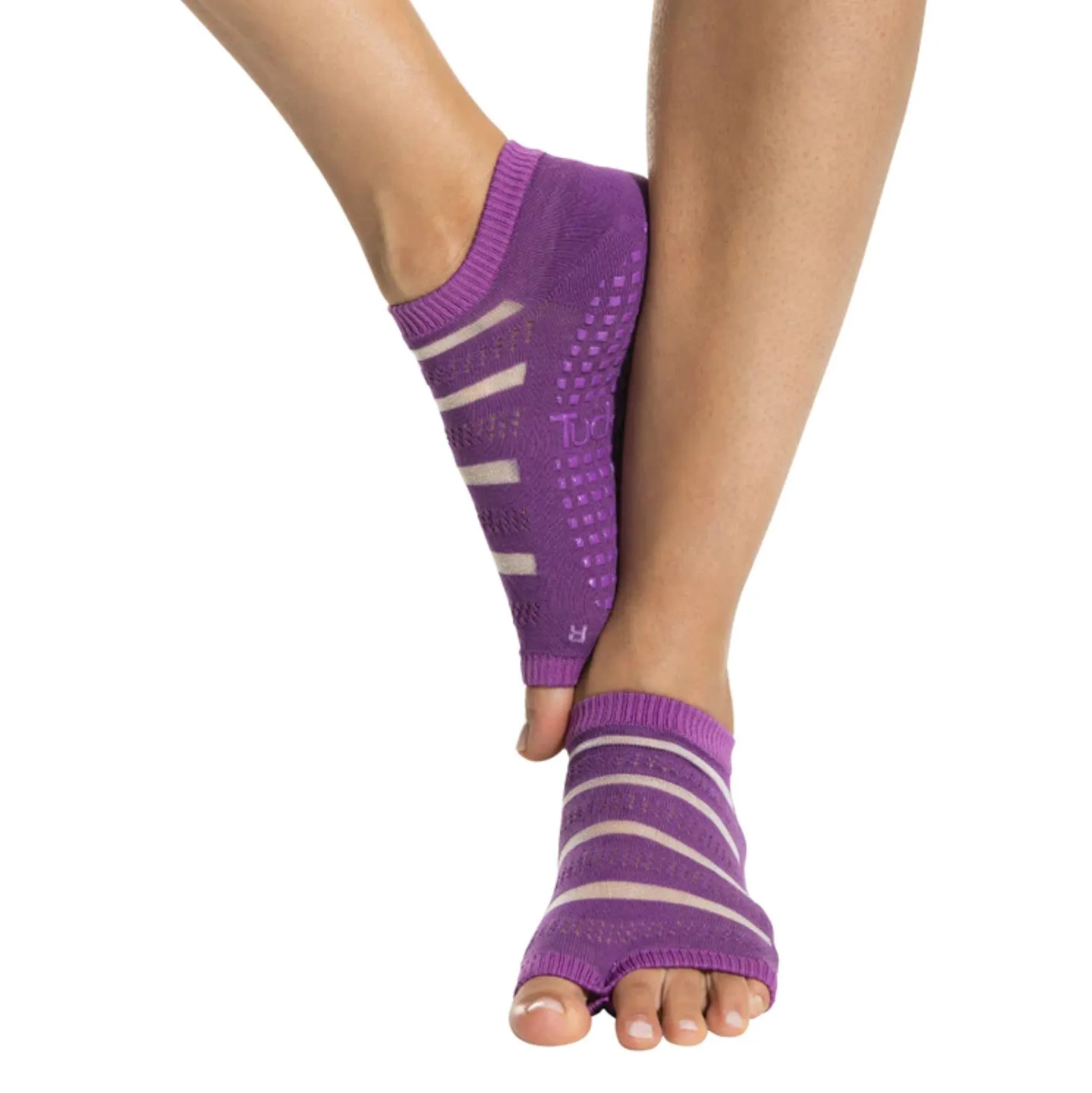 Flow Grip Socks - Amethyst Sheer Stripe (Barre / Pilates)