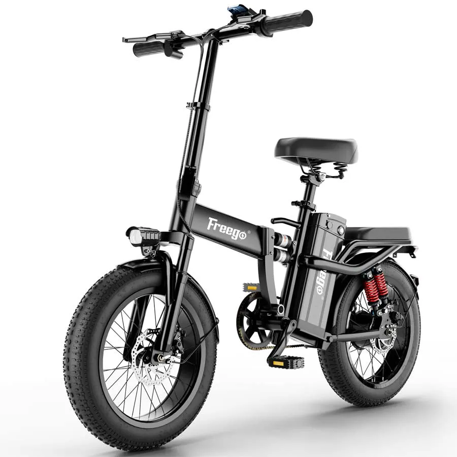 Freego T1 Foldable Electric Bike 20AH Battery with 16"×3.0" Tire