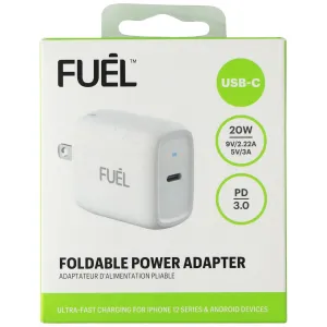 Fuel (20W) Foldable USB-C PD 3.0 Power Adapter - White