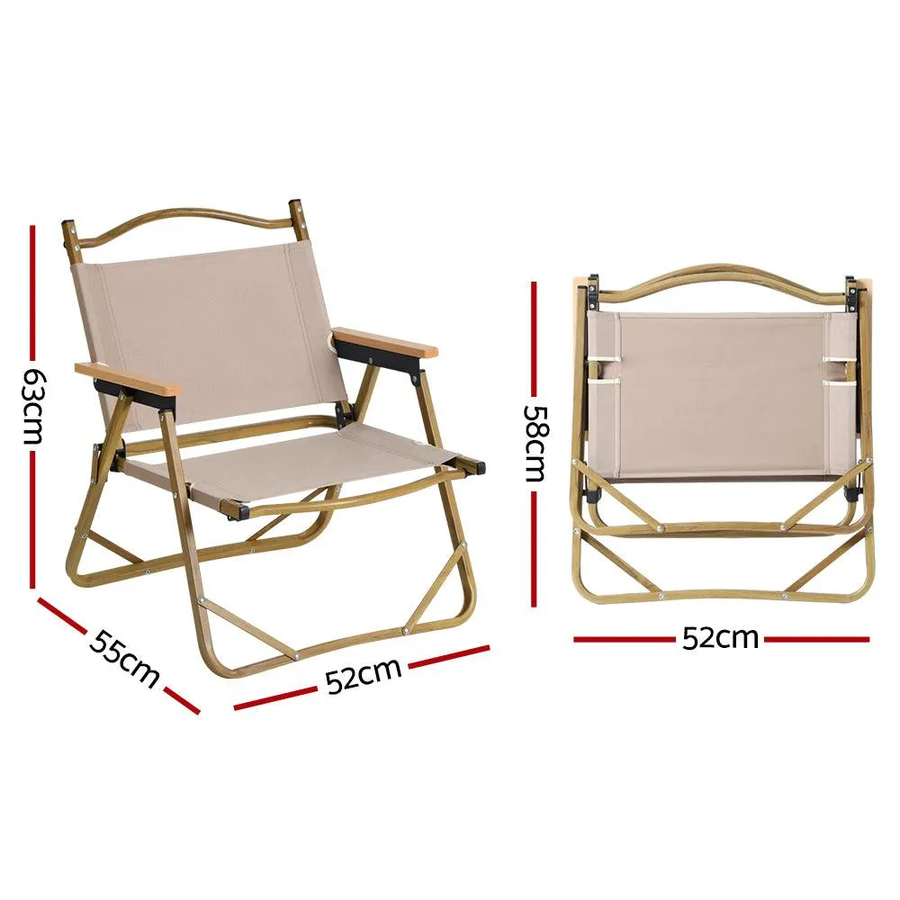 Gardeon Outdoor Camping Chairs Portable Folding Beach Chair Aluminium Furniture