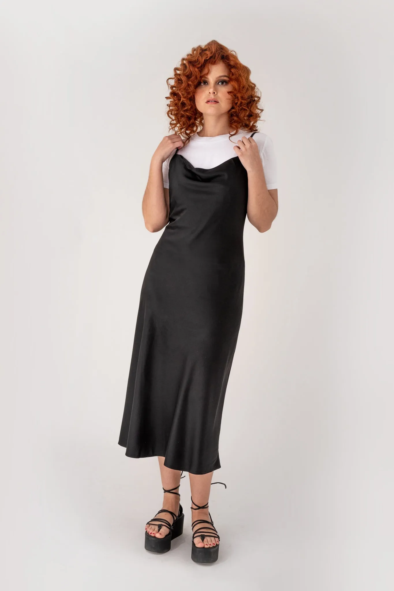 Gia Slip dress - black