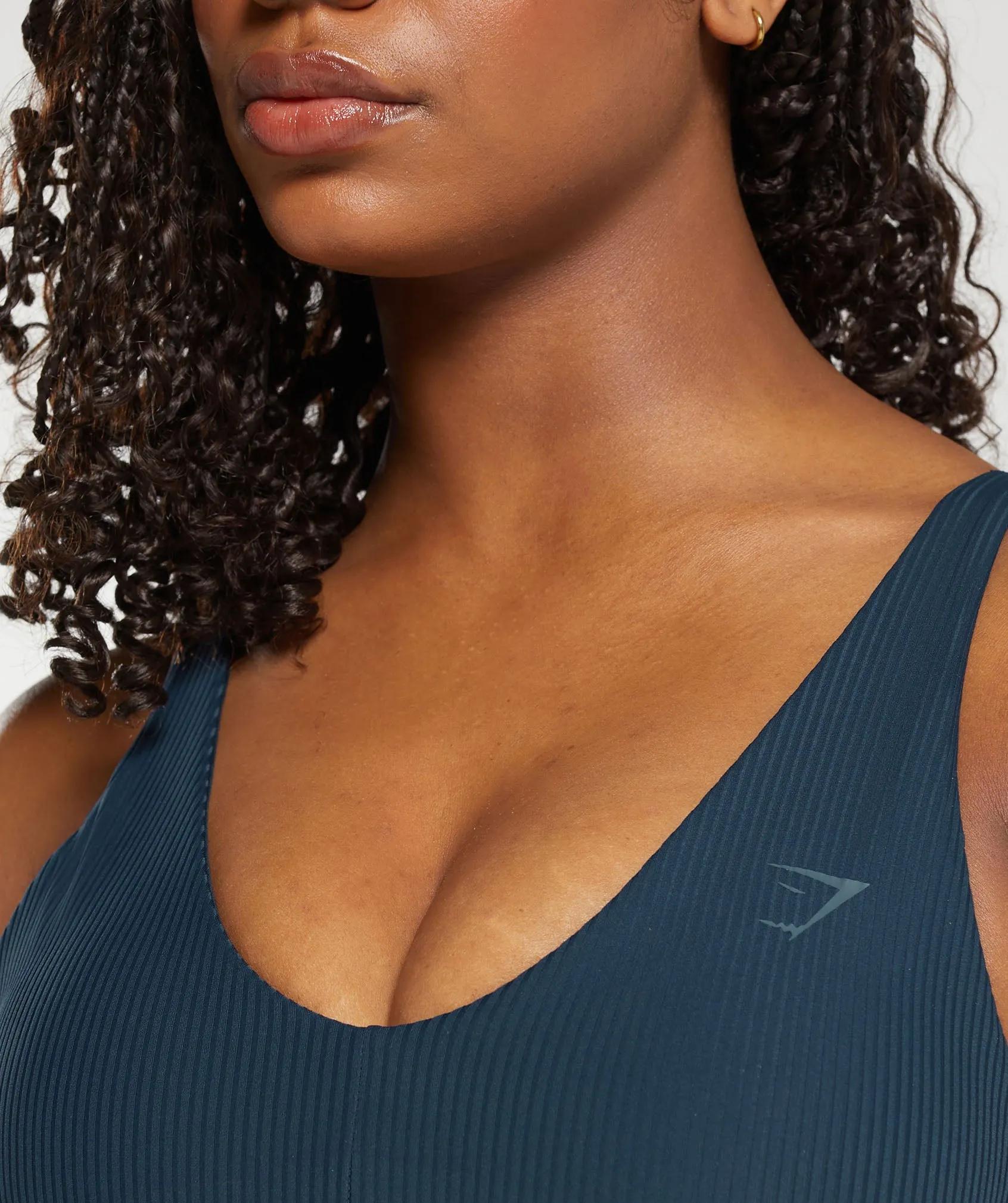 Gymshark Ribbed Sports Bra - Navy