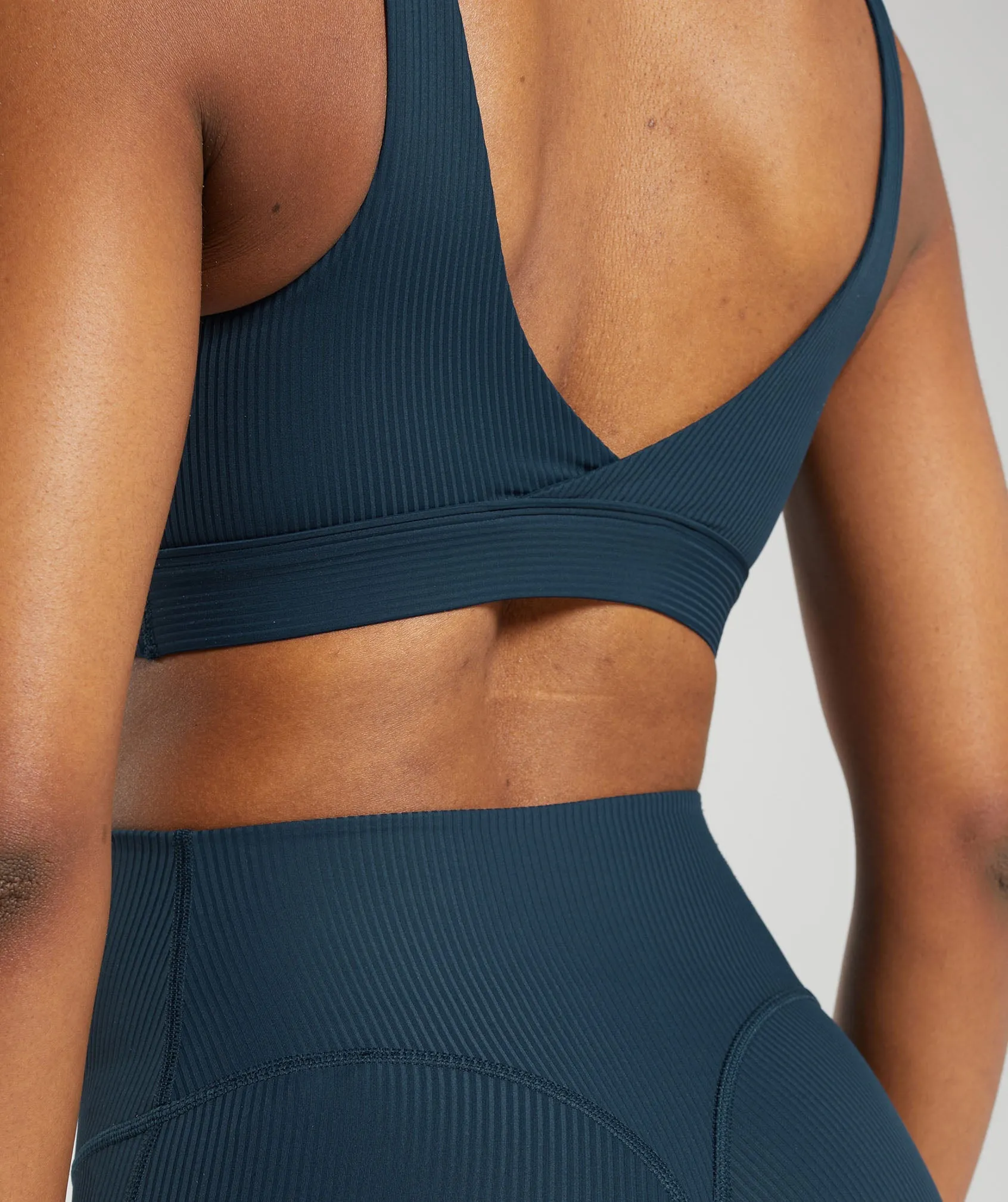 Gymshark Ribbed Sports Bra - Navy