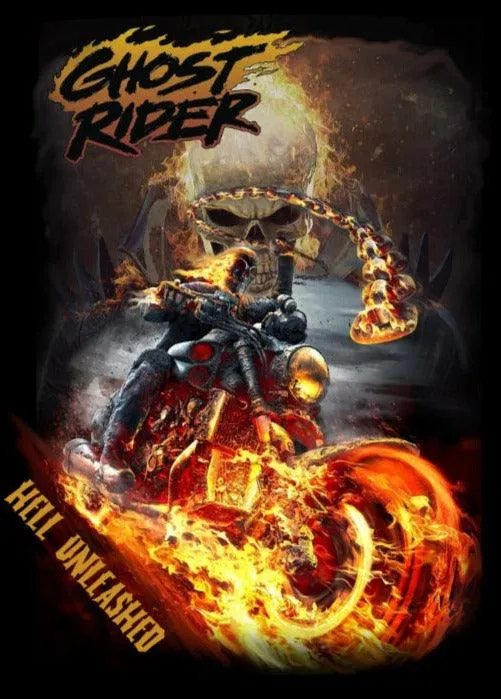 HELL UNLEASHED GHOST RIDER -  Movie Poster Art - T-Shirt