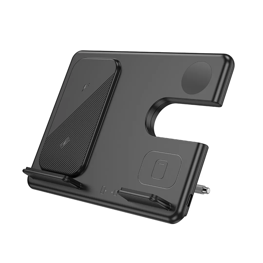 HOCO Flash Folding 3-in-1 Wireless Fast Charging Stand for Samsung